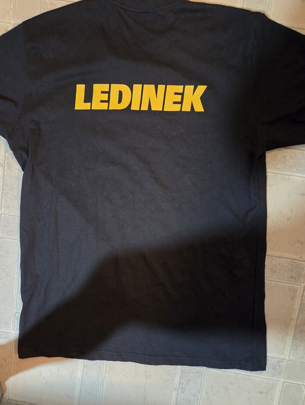 Black T-Shirt with Yellow Logo